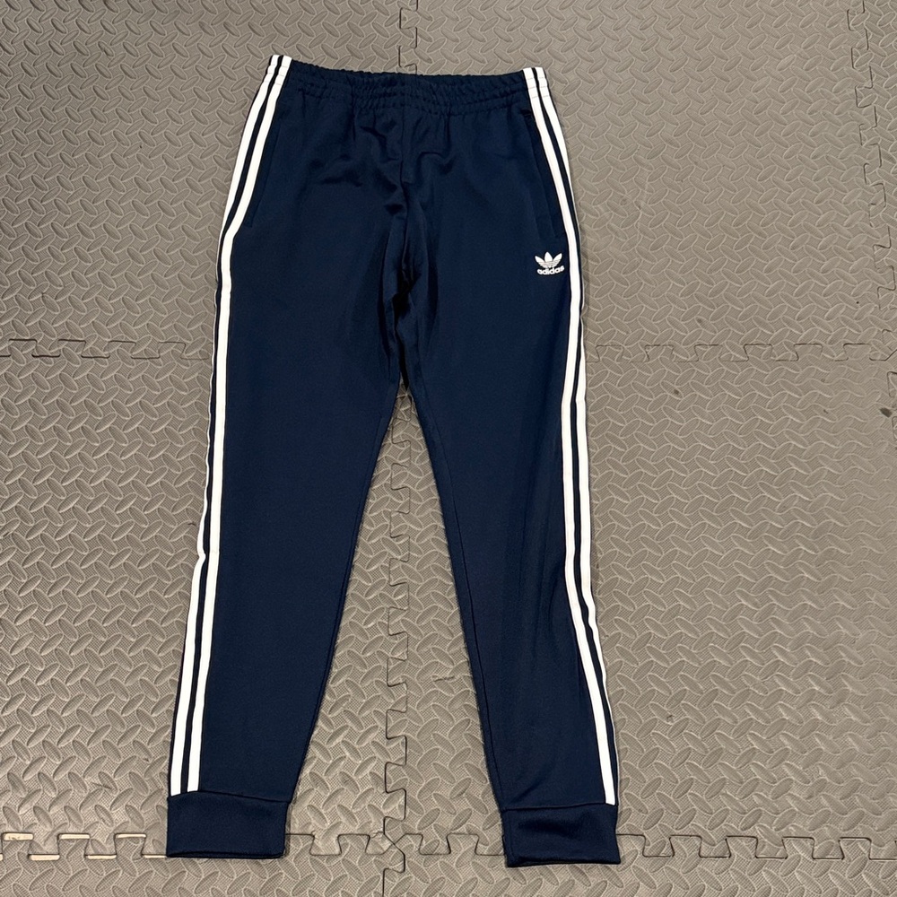 adidas Navy Blue Sweatpants with White Stripes- Brand New without tags